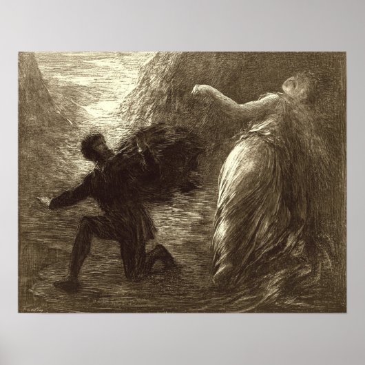 Fantin-Latour - Manfred en Astarte Poster (Voorkant)