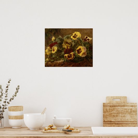 Fantin-Latour - Pansies Poster (Keuken)