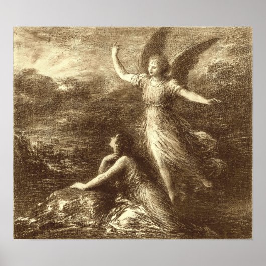 Fantin-Latour - Paradijs En La Peri Poster (Voorkant)