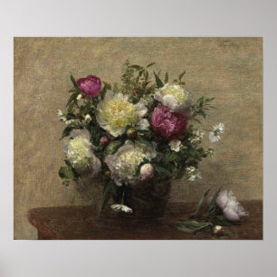 Fantin-Latour - Peonies Vase 1879 Poster
