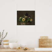 Fantin-latour - Plotselinge pansies Poster (Keuken)