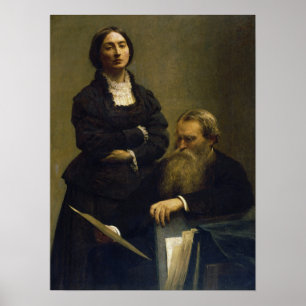 Fantin-Latour - Portret van de heer en mevrouw Edw Poster