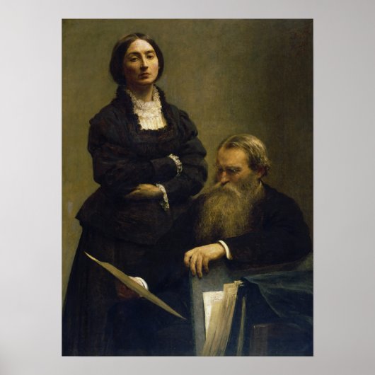 Fantin-Latour - Portret van de heer en mevrouw Edw Poster (Voorkant)
