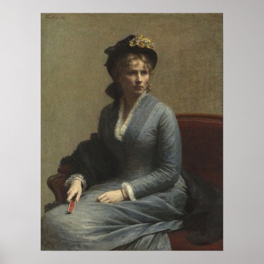 Fantin-Latour - portret van Miss C.D. Poster (Voorkant)