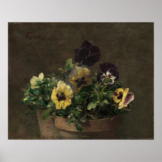 Fantin-Latour - Potted Violen Poster (Voorkant)
