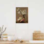 Fantin-Latour - Rozen En Lelies Poster (Keuken)