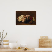 Fantin-latour - Rozen in een Bowl Poster (Keuken)