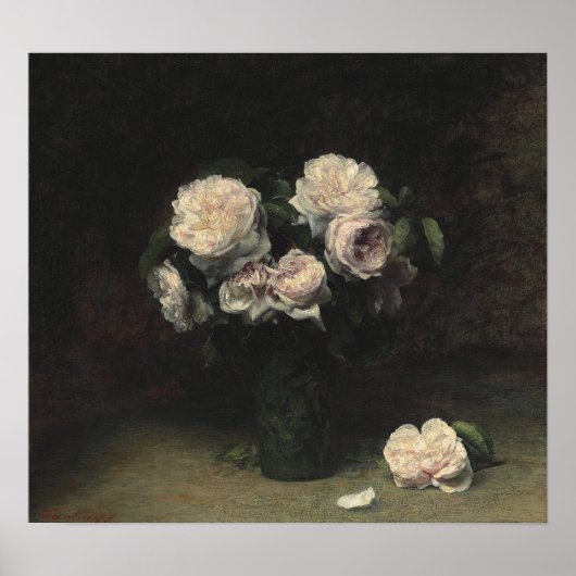Fantin-Latour - Rozen In Een Glas Poster (Voorkant)