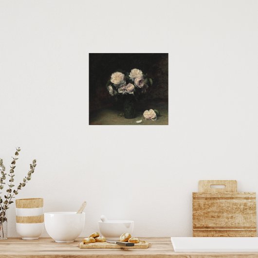 Fantin-Latour - Rozen In Een Glas Poster (Keuken)