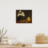 Fantin-latour - stilstaand leven met Rozen en frui Poster (Keuken)