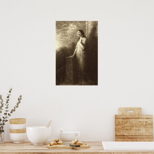 Fantin-latour - vertrouwen in de nacht poster (Keuken)