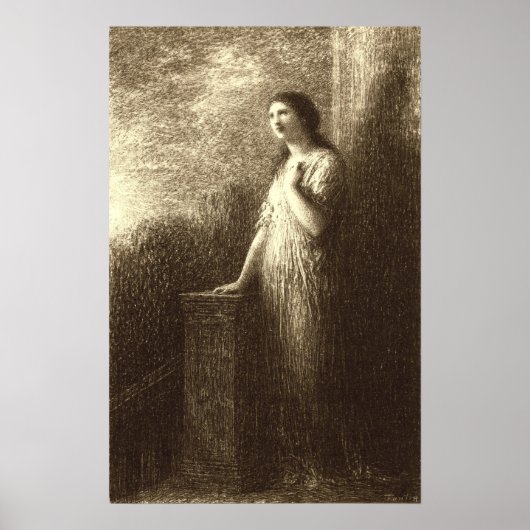 Fantin-Latour - Vertrouwen van de Nacht Poster (Voorkant)