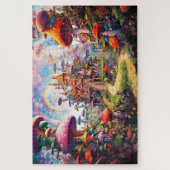 Fantisy paddestoel eiland droom meditatie visueel legpuzzel (Verticaal)