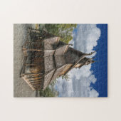 Fantoft Stave Church, Bergen, Noorwegen Legpuzzel (Horizontaal)