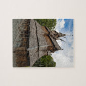 Fantoft Stave Church in Bergen, Noorwegen Legpuzzel (Horizontaal)