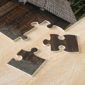 Fantoft Stave Church in Bergen, Noorwegen Legpuzzel (Zijkant)