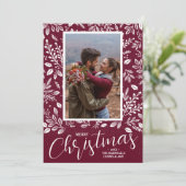 Fantoire kerstflessen foto feestdagenkaart (Staand voorkant)