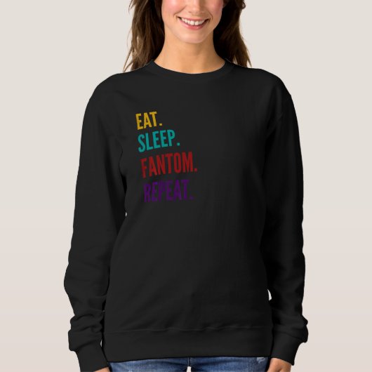 Fantom Crypto Eat Sleep Fantom Herhaal 1 Trui (Voorkant)