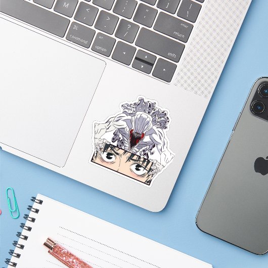 🌌 Fantomatische Liefdessticker Sticker (Laptop met iPhone)