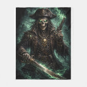 Fantoom Piraat Schedel – Dark Fantasy Reaper Fleece Deken (Voorkant)