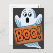 Fantoom van Halloween Briefkaart (Voorkant / Achterkant)