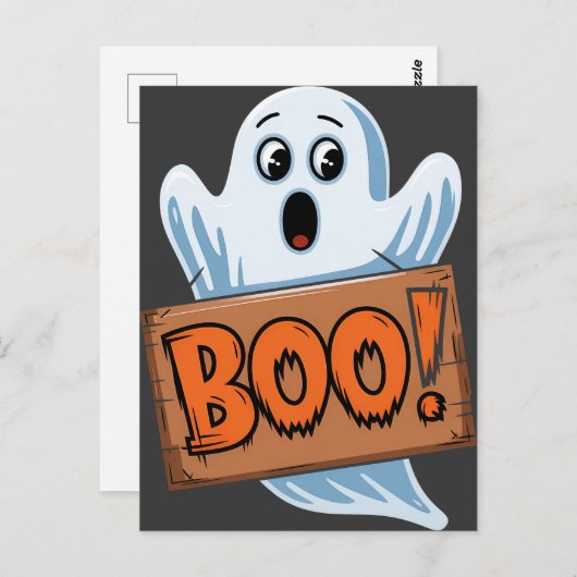 Fantoom van Halloween Briefkaart (Voorkant / Achterkant)