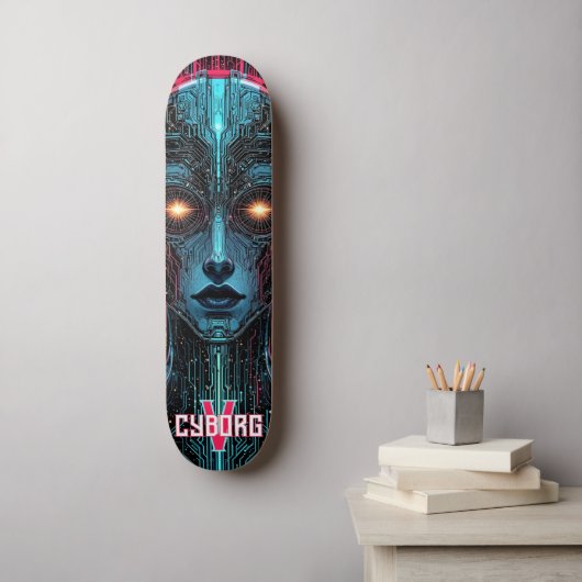 fantoomschakelcyborg persoonlijk skateboard (Muurkunst)