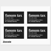 Fanum Tax Definition Rechthoekige Sticker (Vel)