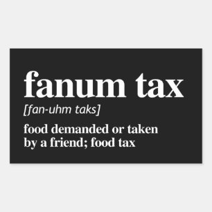 Fanum Tax Definition Rechthoekige Sticker