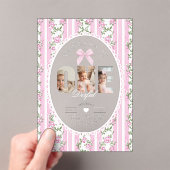 Fany One Love Shack Fotocollage 1e verjaardag Acryl Uitnodigingen (Insitu (Draagbaar))