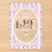 Fany One Love Shack Fotocollage 1e verjaardag Acryl Uitnodigingen (Voorkant)