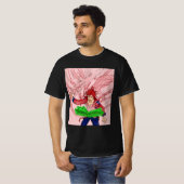 Fanzell Kruger - Zwarte klaver T-shirt (Voorkant volledig)