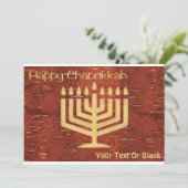 Far North Chanukkah - Inner Birch Bark Feestdagenkaart (Staand voorkant)