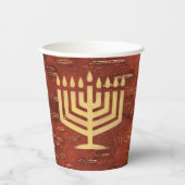 Far North Chanukkah - Inner Birch Bark Papieren Bekers (Voorkant)