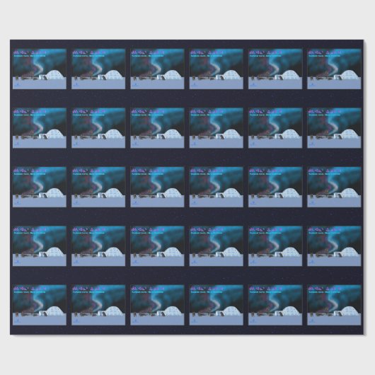 Far North Kerstmis Cadeaupapier (Vlak)