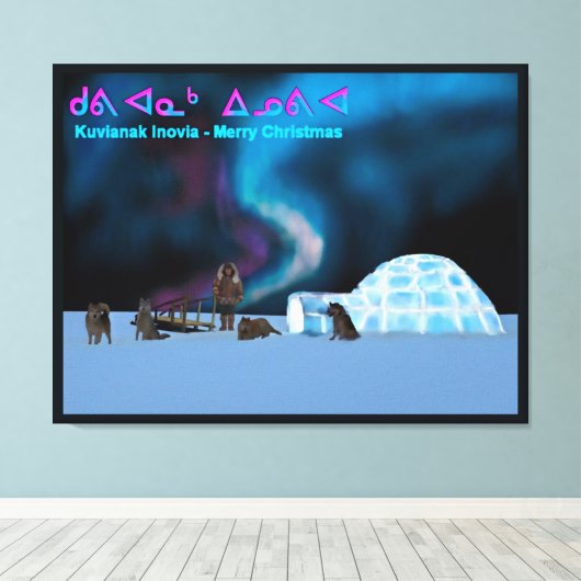 Far North Kerstmis Canvas Afdruk (Insitu (Houten vloer))