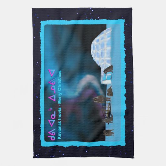 Far North Kerstmis Theedoek (Verticaal)