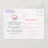 Far Out 50th Tie Dye Virtual Birthday Party Foto Uitnodiging Briefkaart (Achterkant)