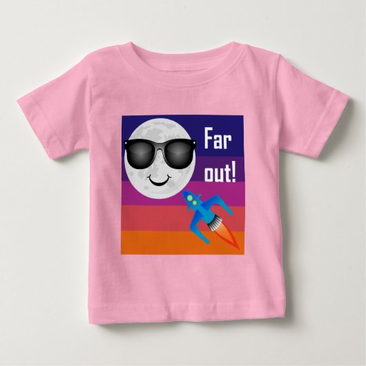 Far Out Design - Baby Fijne Jersey T-Shirt (Voorkant)