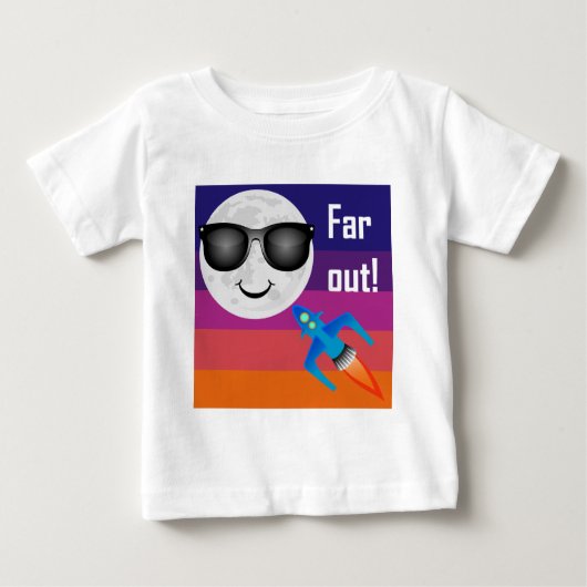 Far Out Design - Baby Fijne Jersey T-Shirt (Voorkant)