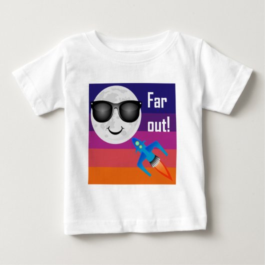 Far Out Design - Baby Fine Jersey T-Shirt (Voorkant)