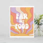 Far Out Food Sign | Teken van Groovy (Staand voorkant)