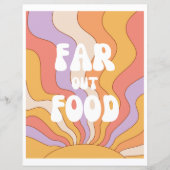 Far Out Food Sign | Teken van Groovy (Voorkant)