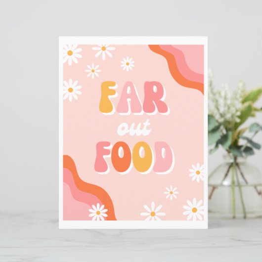Far Out Food Sign | Teken van Groovy (Staand voorkant)