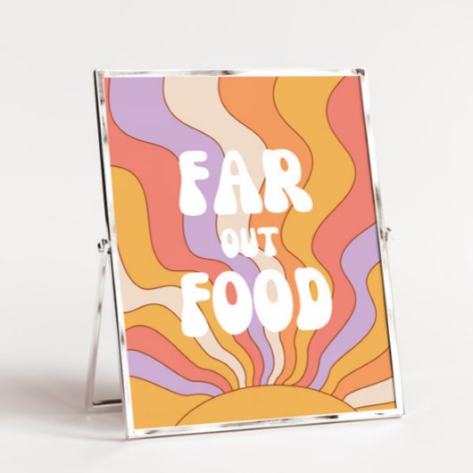 Far Out Food Sign | Teken van Groovy