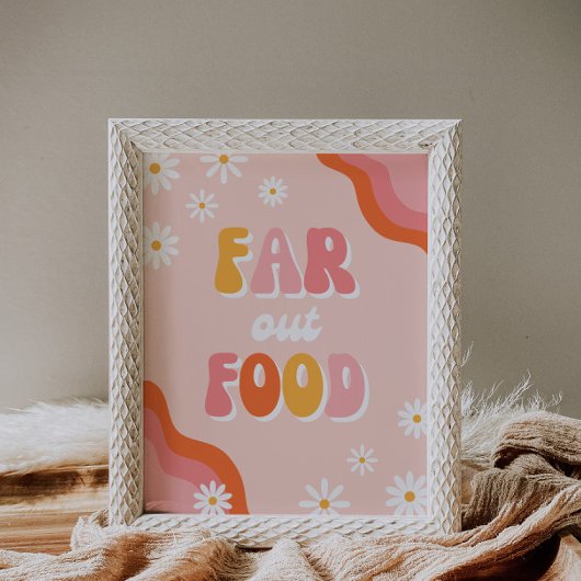Far Out Food Sign | Teken van Groovy