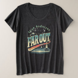 Far Out Man Retro 60's Slogan gepersonaliseerd Grote Maat T-shirt
