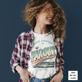 Far Out Man Retro 60's Slogan gepersonaliseerd T-shirt