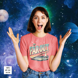 Far Out Man Retro 60's Slogan gepersonaliseerd Tri-Blend Shirt