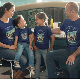 Far Out Man Retro 60's Slogan Gepersonaliseerde fa T-shirt